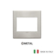 Vimar Eikon Exe Plate 3M Metal Brushed Nickel