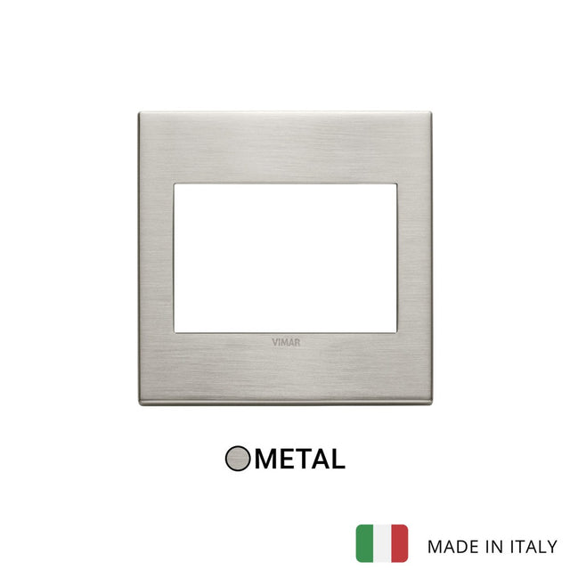 Vimar Eikon Exe Plate 3M Metal Brushed Nickel