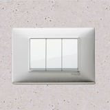 Vimar Plana Metal 3 Gang Switch - Brushed Aluminum - 16A - PHOTO 4