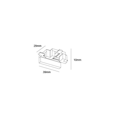 Archilight Mini A Surface T Shape Physical Joiner - Black