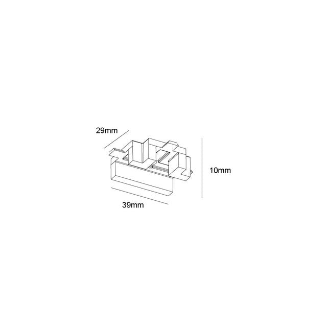 Archilight Mini A Surface T Shape Physical Joiner - Black