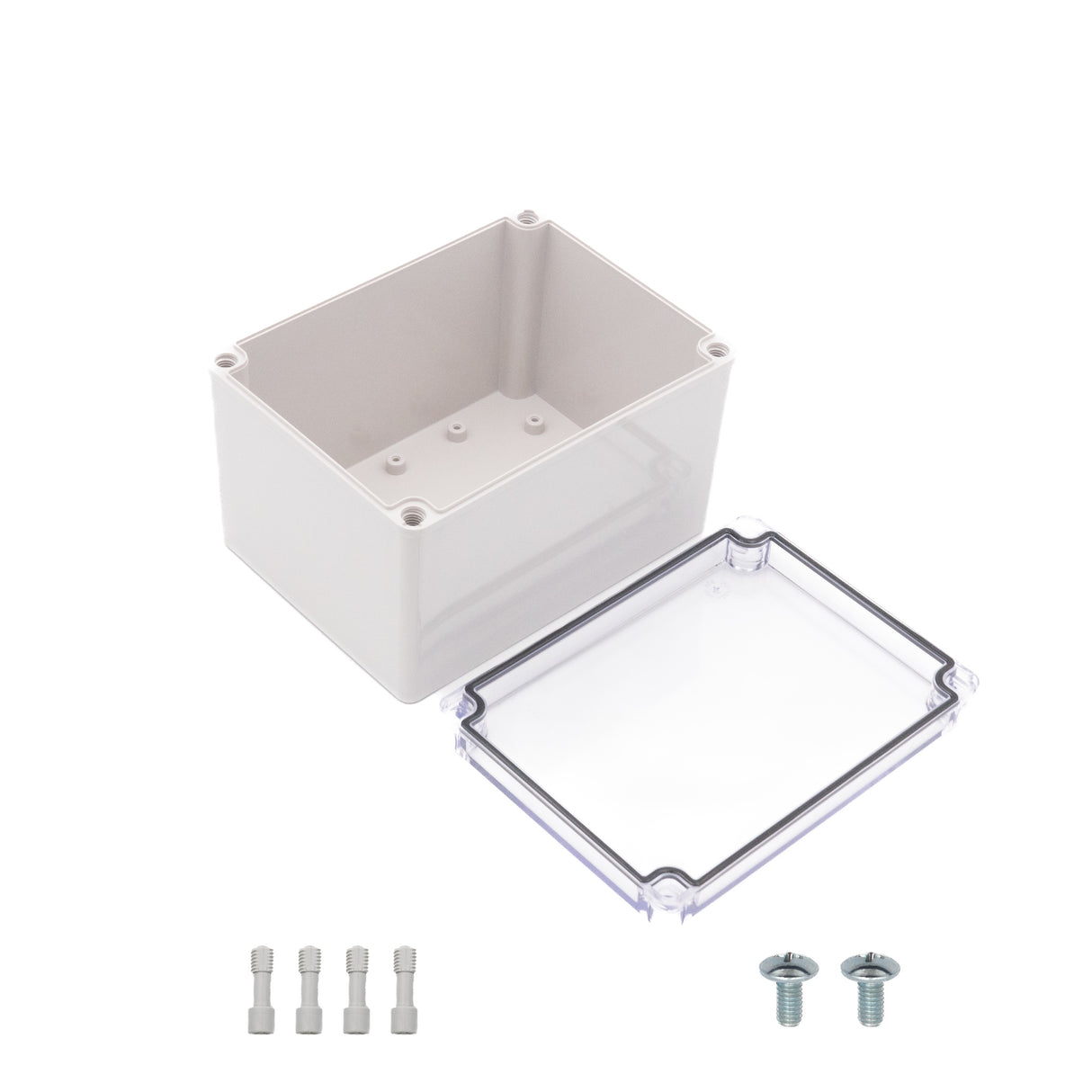 Boxco S-Series 150x200x130mm Plastic Enclosure, IP67, IK08, ABS, Transparent Cover, Screw Type - PHOTO 3