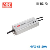 Mean Well HVG-65-20A Power Supply 65W 20V - Adjustable 3.25A