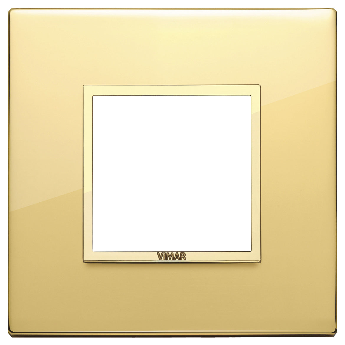 Vimar Eikon Evo Plate 2M Aluminium Polished Gold