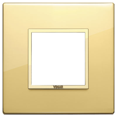 Vimar Eikon Evo Plate 2M Aluminium Polished Gold