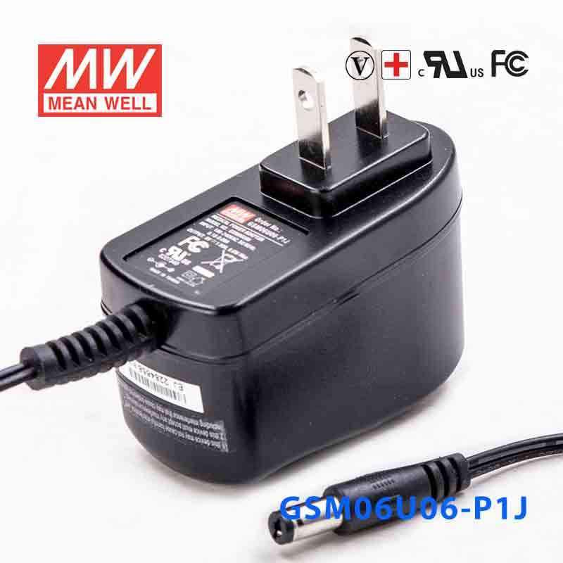 Mean Well GSM06U06-P1J Power Supply 06W 6V 1A