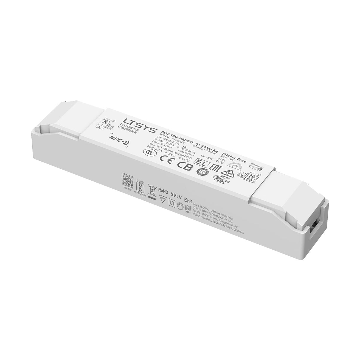 Ltech SE-6-100-450-G1T 6W 100-450mA Triac Ultra Small NFC LED Driver
