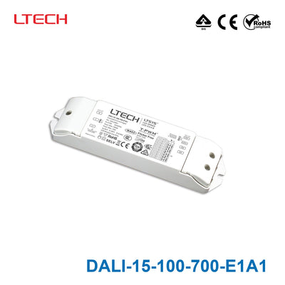 Ltech DALI-15-100-700-E1A1 15W 100mA ~700mA CC Dali LED Driver - Selectable Output