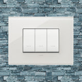Vimar Eikon Glass 3 Gang Switch - Milky White - 16A - PHOTO 5