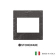 Vimar Eikon Exe Plate 3M Marbl Stoneware Black Marquina