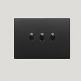 Vimar Eikon Vintage Metal 3 Gang Switch - Anthracite Grey - 10A - PHOTO 1