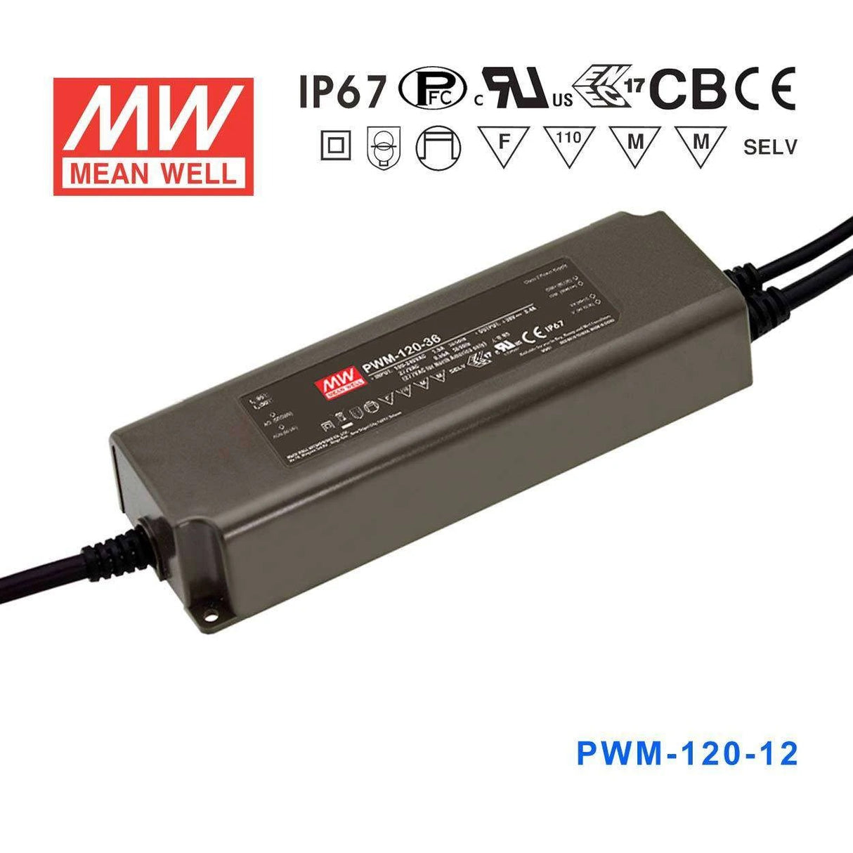 Mean Well PWM-120-12 Power Supply 120W 12V - Dimmable