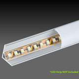 LED Extrusion EXCR01-B Linear Profile - 2 Metres, Black
