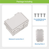 Boxco Q-Series 160x210x100mm Plastic Enclosure, IP67, IK08, ABS, Grey Cover, Hinge Type with Plate - PHOTO 4