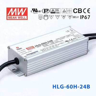 Mean Well HLG-60H-24B Power Supply 60W 24V - Dimmable 2.5A