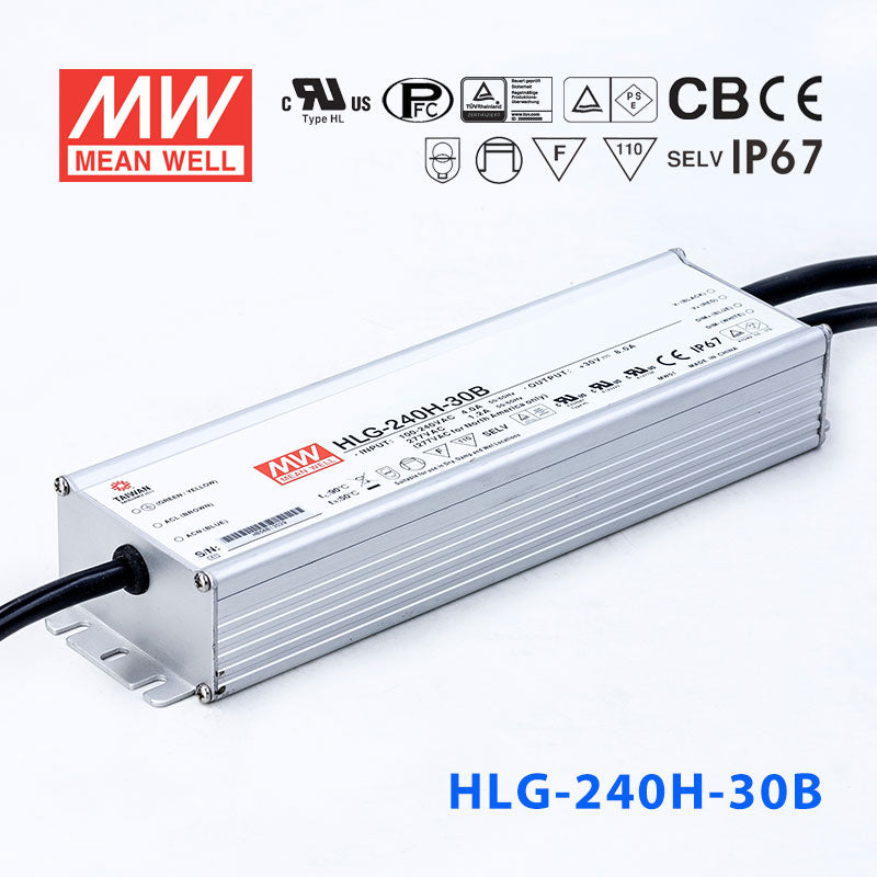 Mean Well HLG-240H-30AB Power Supply 240W 30V - Adjustable and Dimmable 8A
