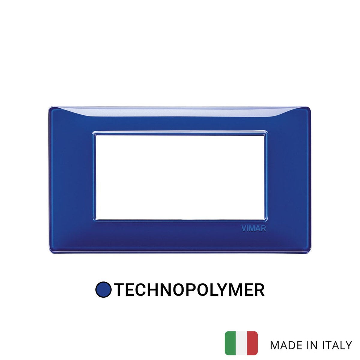 Vimar Plana Plate 4M Technopolymer Reflex Sapphire