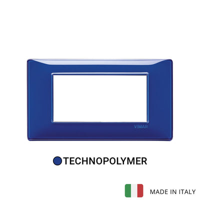 Vimar Plana Plate 4M Technopolymer Reflex Sapphire