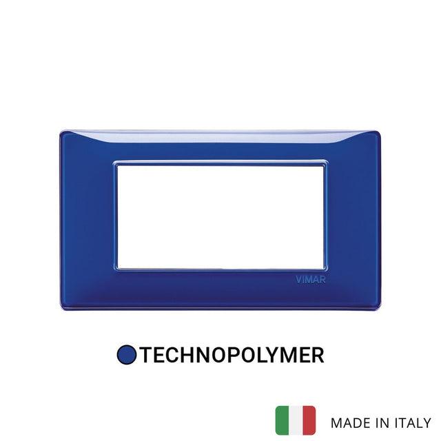 Vimar Plana Plate 4M Technopolymer Reflex Sapphire