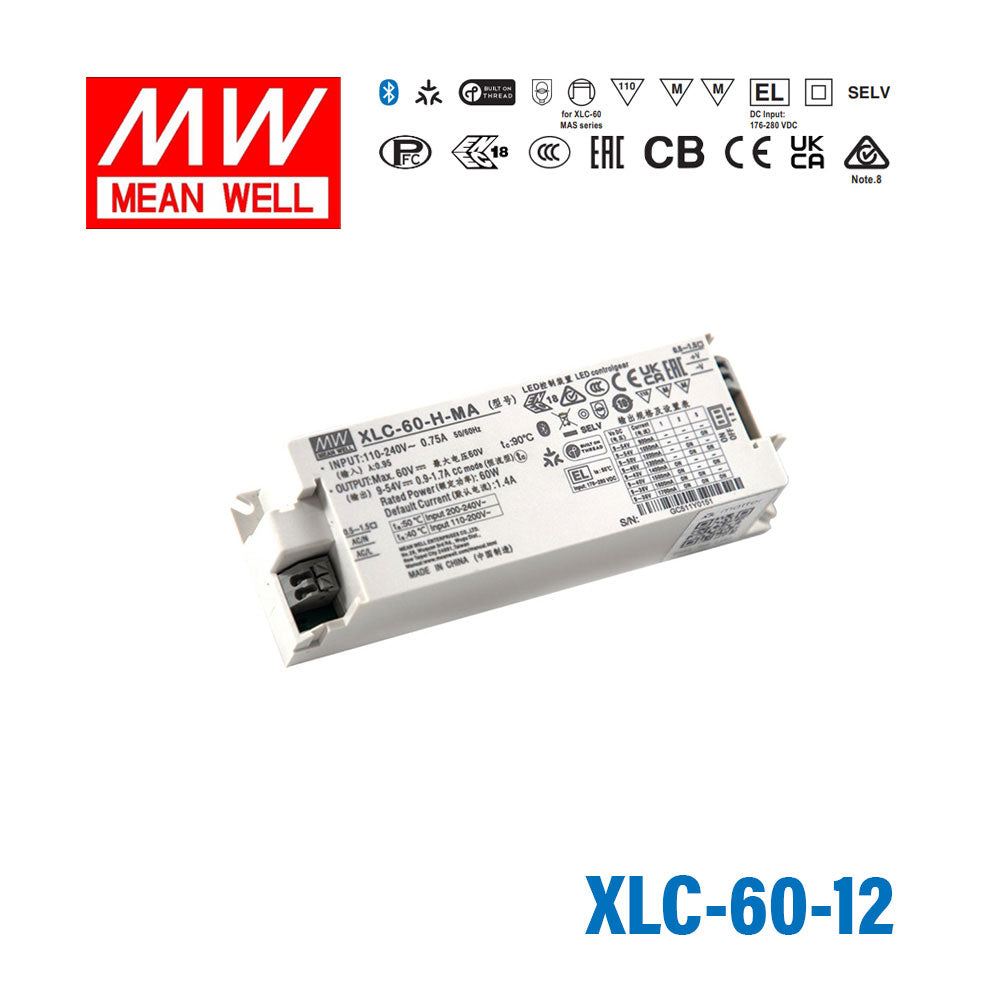 Mean Well XLC-60-12 LED Driver 60W 12V 5A