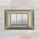 Vimar Plana Metal 3 Gang Switch - Brushed Aluminum - 16A - PHOTO 13
