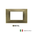 Vimar Plana Plate 3M Metal Antique Brass