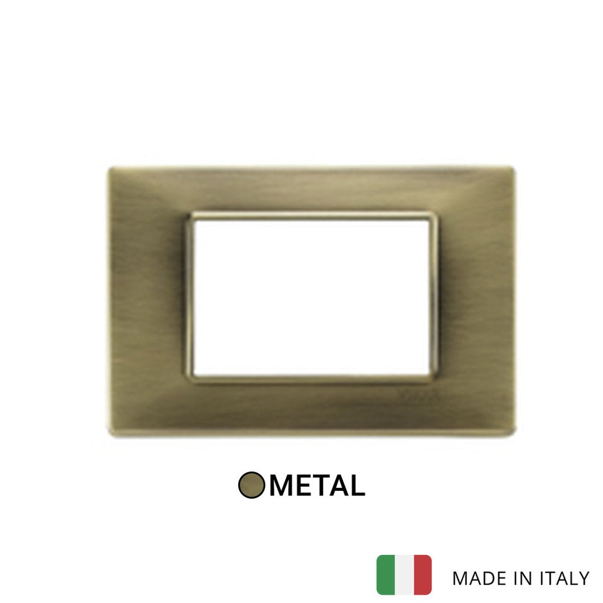 Vimar Plana Plate 3M Metal Antique Brass
