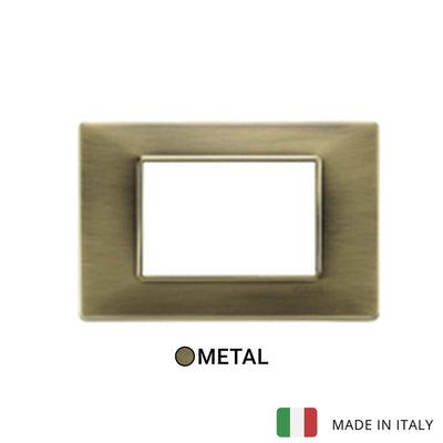 Vimar Plana Plate 3M Metal Antique Brass