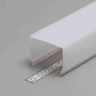 Archilight LED Extrusion Diffuser - 2 Metre - White - Click - U shape