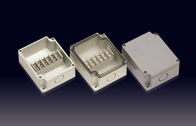 Boxco Terminal Box 6-pole 75x91x43mm, IP67, IK08, ABS, Transparent Cover