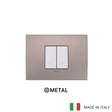 Vimar Arke Metal 2 Gang switch - Matt Graphite - 16A
