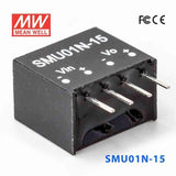 Mean Well SMU01N-15 DC-DC Converter - 1W - 21.6~26.4V in 15V out 67mA