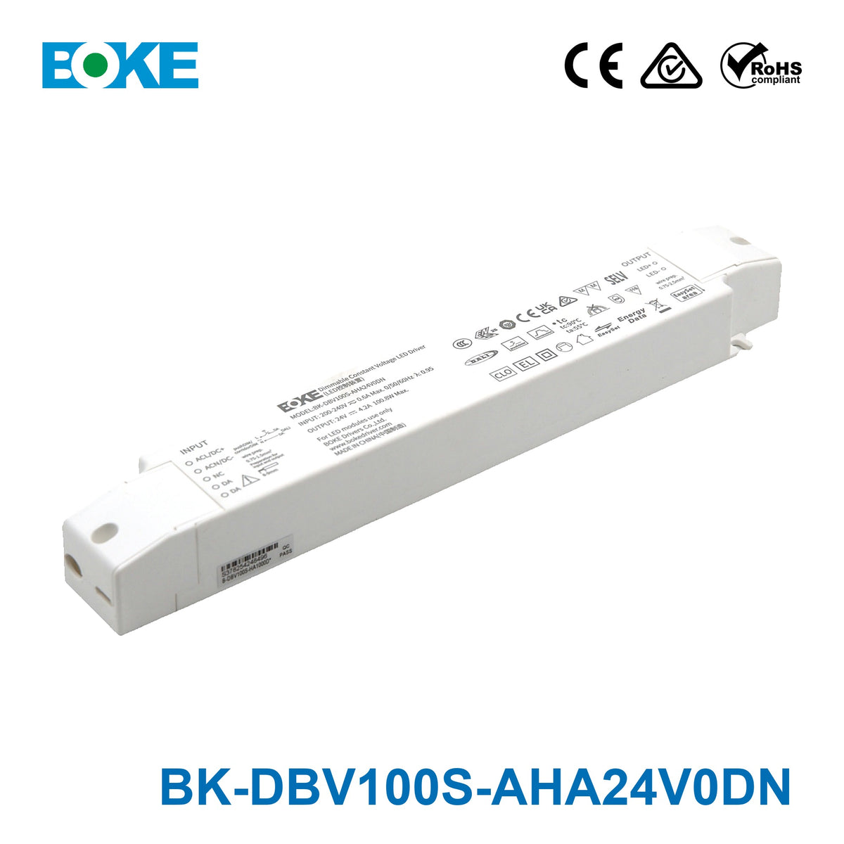 BOKE BK-DBV100S-AHA24V0DN 100W 24V DALI-2 LED Driver 4.2A