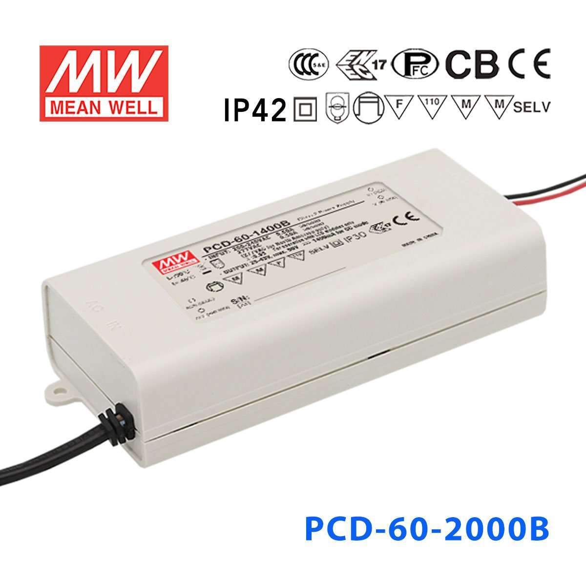 Mean Well PCD-60-2000B Power Supply 60W  2000mA