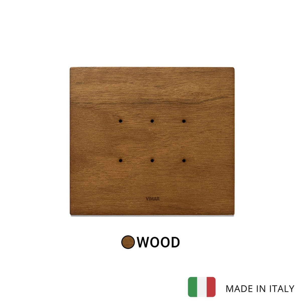 Vimar Eikon Tactil Plate 3M Wood Italian Walnut
