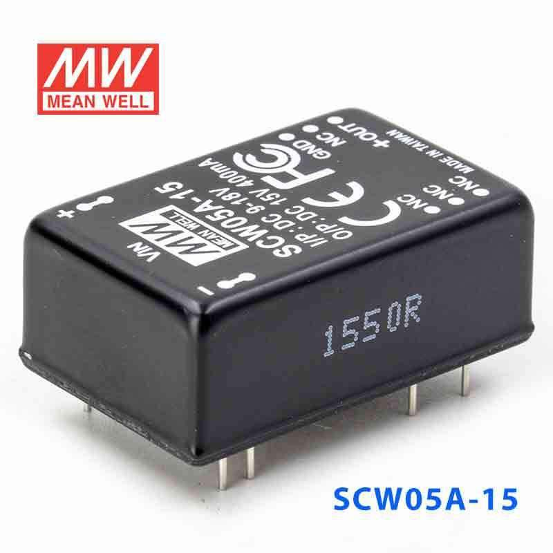 Mean Well SCW05A-15 DC-DC Converter - 5W 9~18V DC in 15V out - PHOTO 1