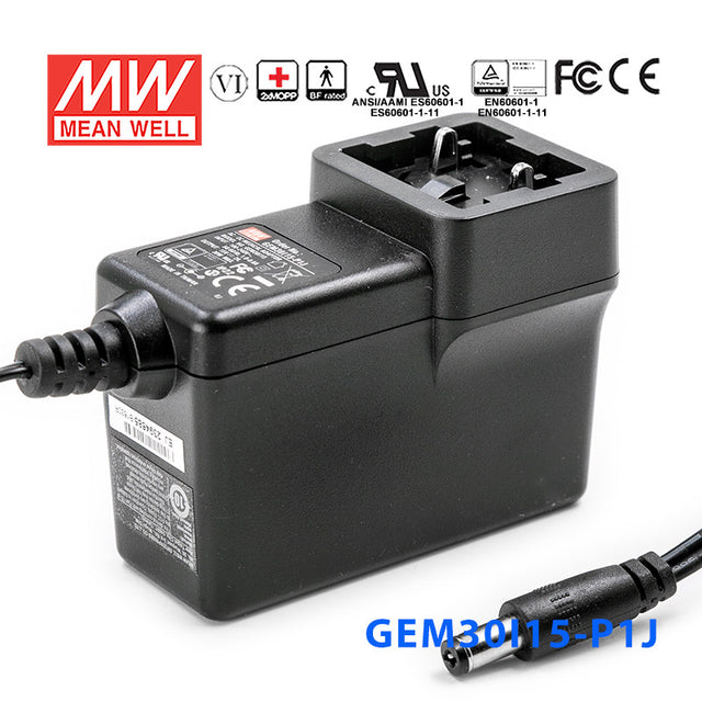 Mean Well GEM30I15-P1J Power Supply 30W 15V 2A
