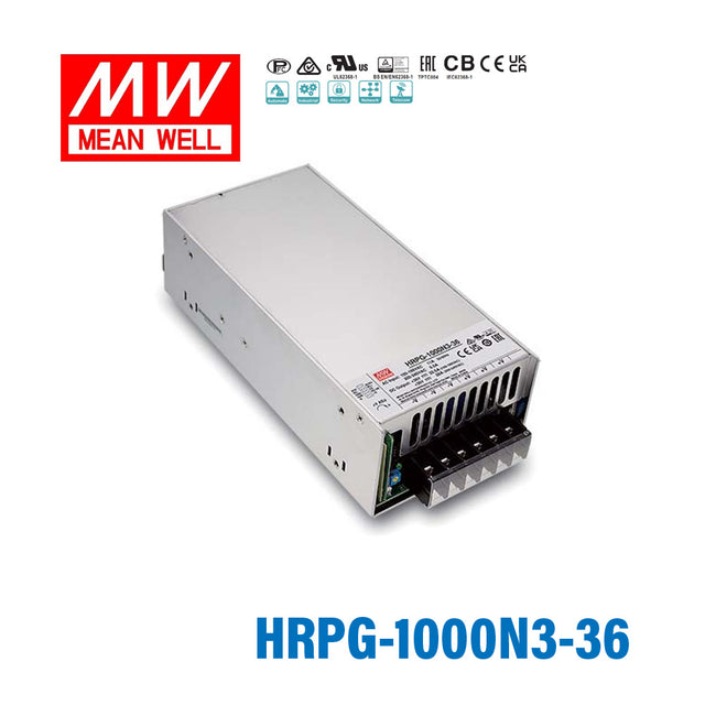 Mean Well HRPG-1000N3-36 Power Supply 960W 36V, 320% peak power model 28A