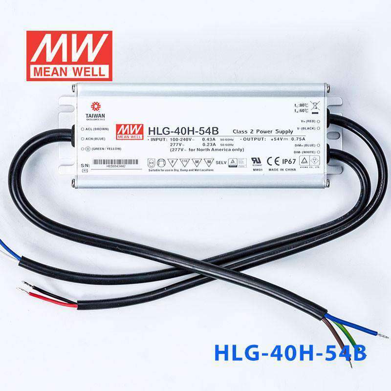 Mean Well HLG-40H-54B Power Supply 40W 54V - Dimmable 750mA - PHOTO 2