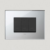 Vimar Eikon Glass 3 Gang Switch - Ice Silver - 16A - PHOTO 2