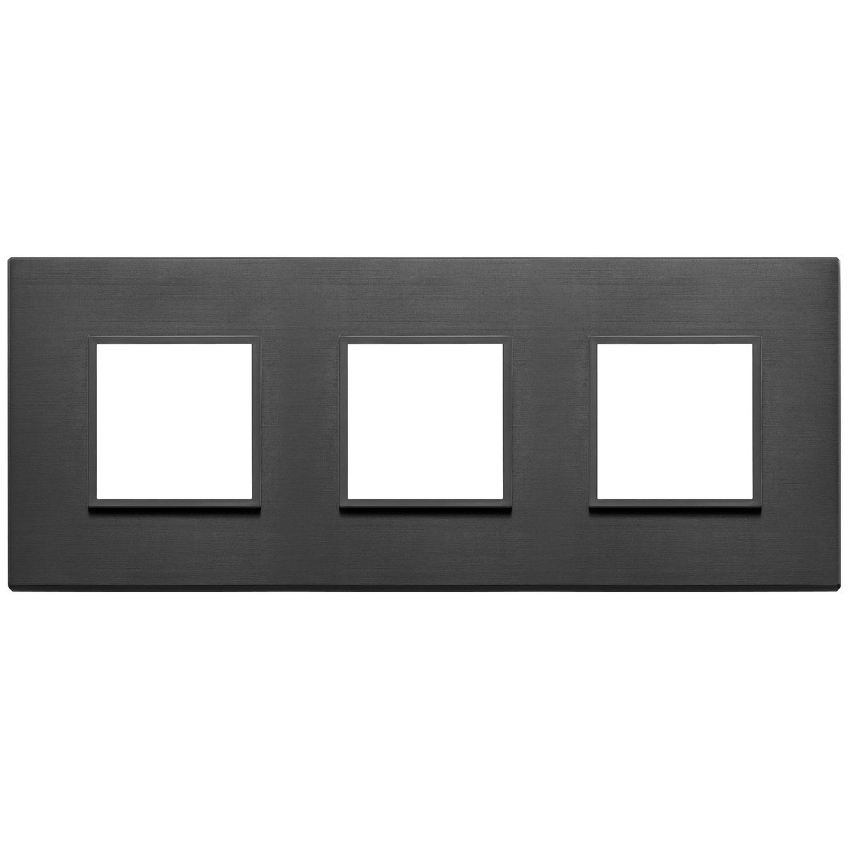 Vimar Eikon Evo Plate 6M (2+2+2) 71MM Aluminium Total Black