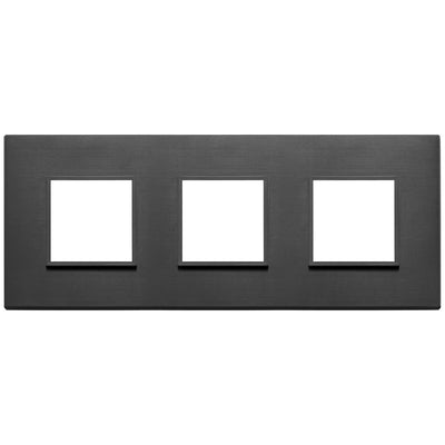 Vimar Eikon Evo Plate 6M (2+2+2) 71MM Aluminium Total Black