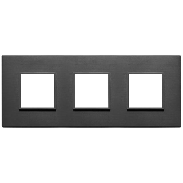 Vimar Eikon Evo Plate 6M (2+2+2) 71MM Aluminium Total Black