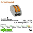 Wago 222-412 Compact Connector 2 Way - with Lever