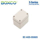 Boxco S-Series 50x65x55mm Plastic Enclosure, IP67, IK08, ABS, Grey Cover, Screw Type