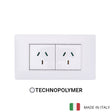 Vimar Plana Plastic 2 Socket - White - 10A