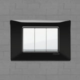 Vimar Plana Plastic 3 Gang Switch - Black - 16A - PHOTO 8