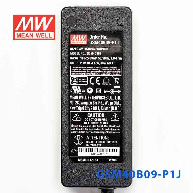 Mean Well GSM40B09-P1J Power Supply 40W 9V 4.45A - PHOTO 2