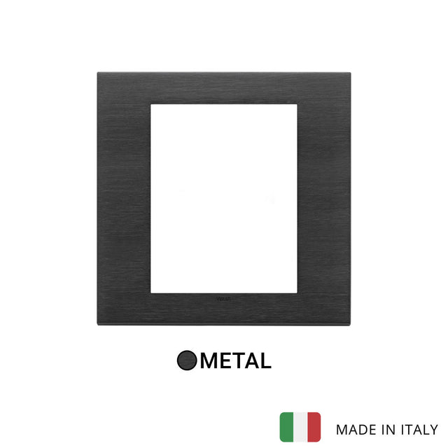 Vimar Eikon Exe Plate 8M Metal Brushed Black