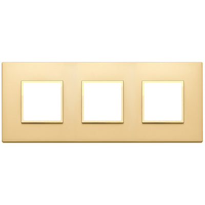 Vimar Eikon Evo Plate 6M (2+2+2) 71MM Aluminium Satin Gold
